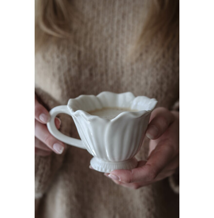 Majas Blomstra mugg white