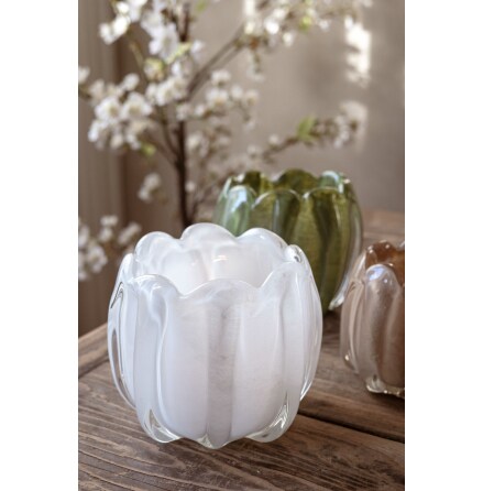 Mila Ljuslykta Vit Stor