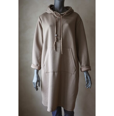 Vide Hoodie Kl�nning Taupe