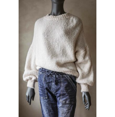 Lottie Stickad Tr�ja Cream