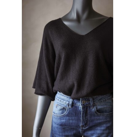 Peg Stickad Tr�ja Svart